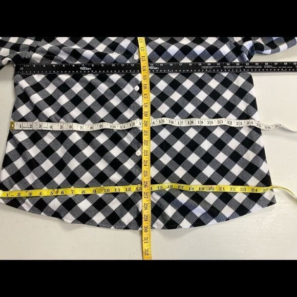 RIDERS‎ by LEE, Women’s Flannel Shirt, Size XXL/XXG/TTG, Black & White checked - Picture 6 of 9